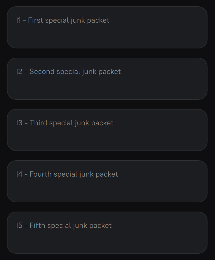 Special Junk Packet
